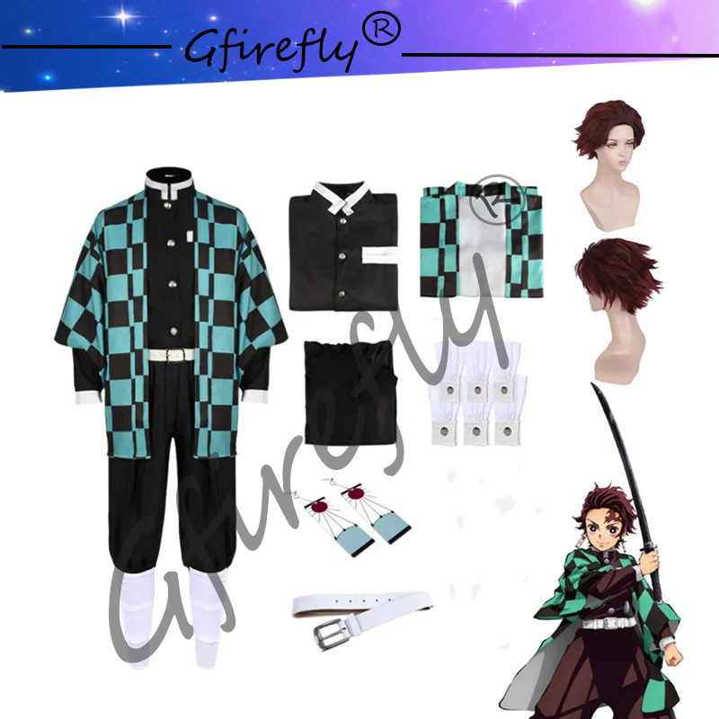 Cosplay Prop Sword - Kamado Tanjirou kostum Cosplay, Set seragam