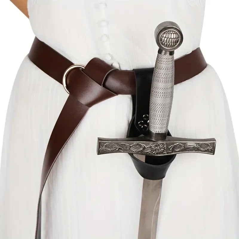 Cosplay Prop Sword - Sabuk Kulit Retro Viking dengan Tempat