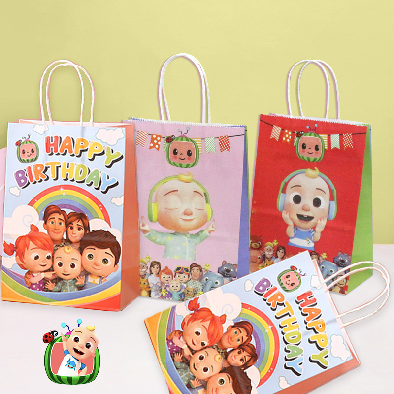 Anime Merchandise Bag - Set Tas Hadiah Pesta Cocomelon Perlengkapan