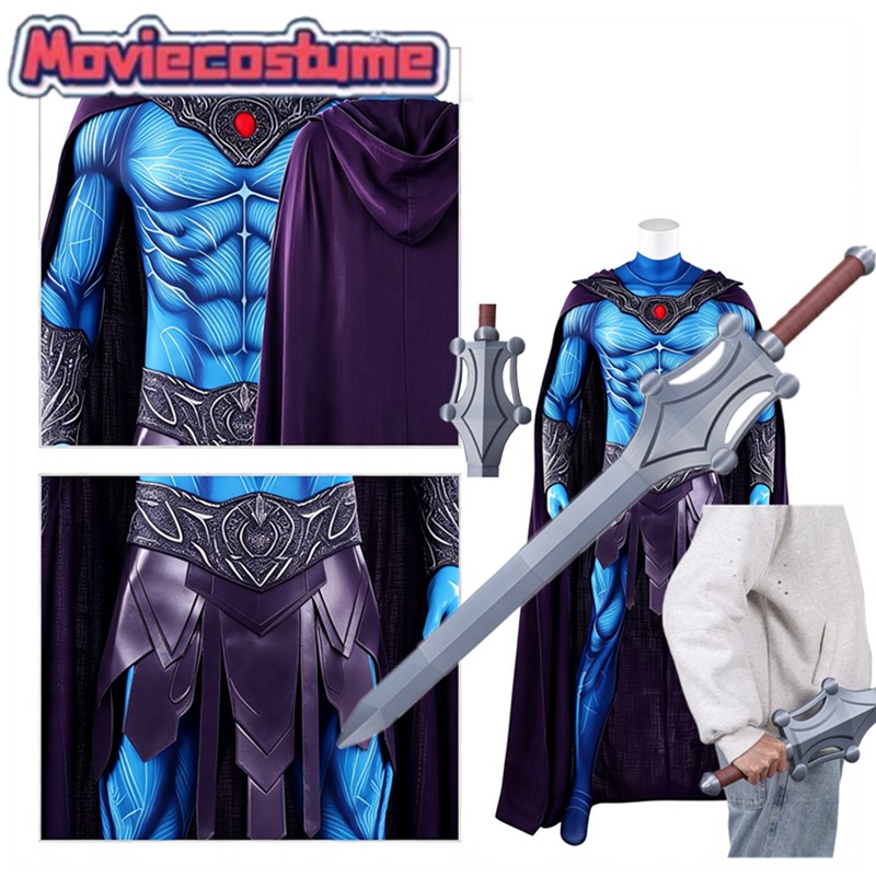 Cosplay Prop Sword - Kostum Cosplay Skeletor Masters 2026, Jumpsuit