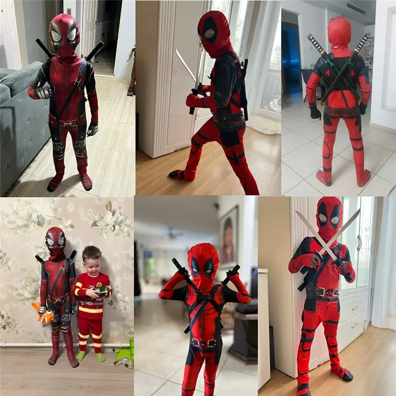 Kostum Deadpool Anak 3-12 Tahu - Cosplay Prop Sword ulasan dan harga